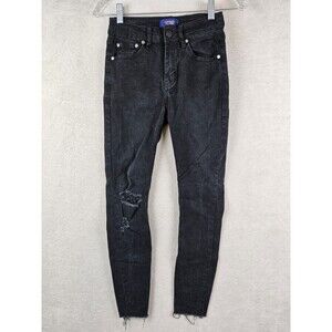 Cavalli Class Women's Distressed Denim Black Jeans Size 24